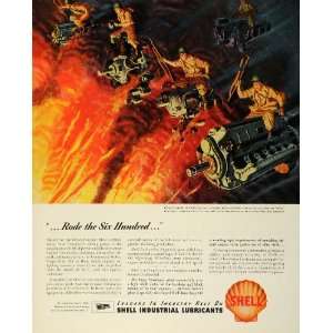  1945 Ad Shell Industrial Lubricants WWII War Military 