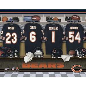  Personalized Chicago Bears Locker Room Print Sports 