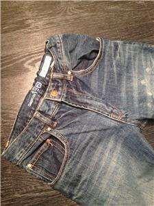 Boys GAP Boot Cut Leg Jeans Size 10 Regular 1969 Pants Skulls EUC 