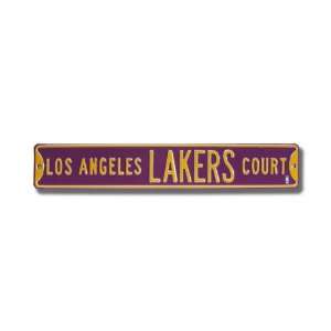    Los Angeles Lakers Ct   Purple Street Sign