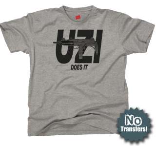 UZI Does It Israel Cool Retro Army IDF New NWT T shirt  