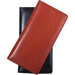 International Travel Cognac Leather Wallet  