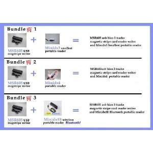  whole minidx4b portable card reader and msr606 bundle 