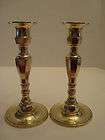 Pair of Vintage 7.75 In. Tall Vintage Solid Brass Candlesticks with a 