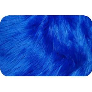  60 Wide Faux Fur Luxury Shag Royal Blue Fabric By the 