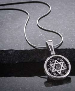 Sterling Silver Star of David Pendant (Israel)  
