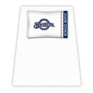  Best Quality Micro Fiber Sheet Set   Milwaukee Brewers MLB 