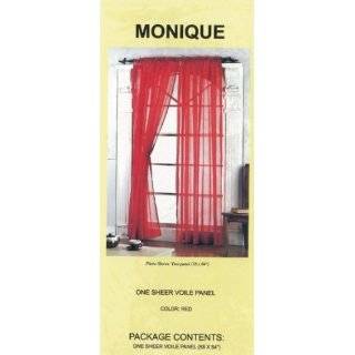 Piece Solid Burgundy Sheer Window Curtains/drape/panels/treatment 52 