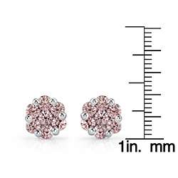 14k Gold 1/2ct TDW Pink Diamond Earrings (VS2)  