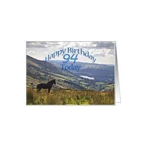  94 Birthday with a horse and landscape Card Toys & Games