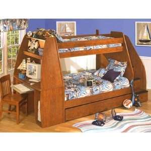   Enterprise Twin Bunk Bed with Stairs and Trundle Furniture & Decor