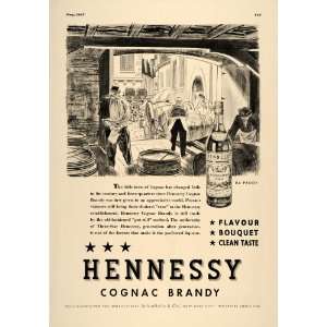   Hennessy Cognac Brandy Distillers   Original Print Ad
