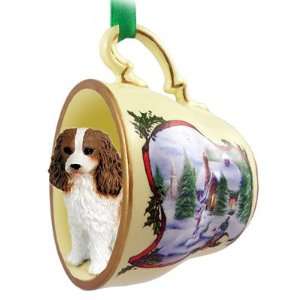  Cavalier Spaniel Dogs in Holiday Scene Teacup Christmas 