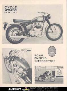 1965 Royal Enfield Interceptor Motorcycle Brochure  
