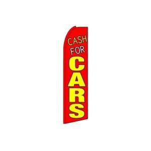  CASH FOR CARS Feather Banner Flag (11.5 x 3 Feet) Patio 