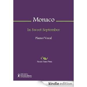 In Sweet September Sheet Music James Vincent Monaco  