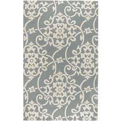 Hand tufted Grey Floral Rug (8 x 11)  