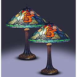 Tiffany style Water Lily Table Lamps (Set of 2)  