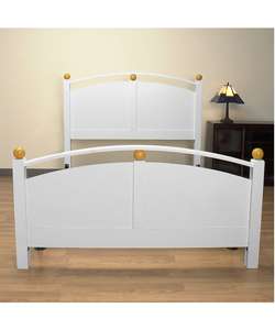 Orbit White Wood Full size Bed  