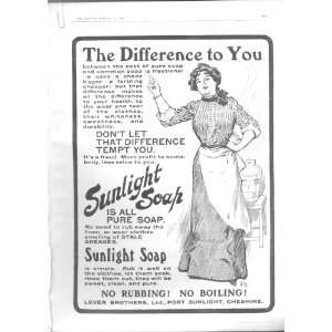  Advert Sunlight Soap Difference To You 1903