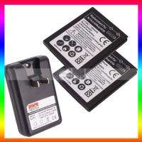 2x 1500mAh Battery + Charger For HTC Mytouch 4g Merge  