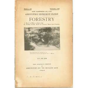  Forestry (Bulletin / New Hampshire Agricultural Experiment 