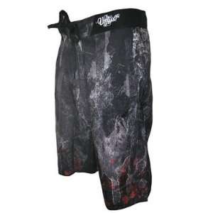 Virtue Grunge Board Shorts   Black   32 Inch Waist  Sports 