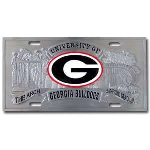  3D License Plate   Georgia Bulldogs