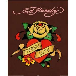  Ed Hardy   Mini Tattoo Poster (Eternal Love) (Size 16 x 