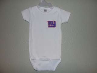 New York Giants Baby One Piece 6 12 Months White NWOT  