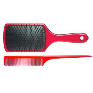   Moisturizing Brush/comb Set, Paddle Brush and Rat Tail Comb Beauty