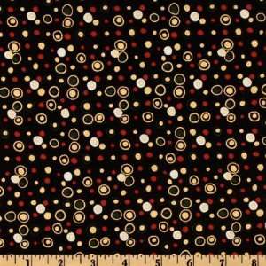  44 Wide Holiday Spot Dot Black Fabric By The Yard Arts 