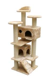 HIGH quality 52  CAT pet FURNITURE CONDO TREE PET HOUSE SCRATCHPOST 