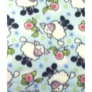 Blue Rosy Sheep Fleece Fabric Arts, Crafts & Sewing