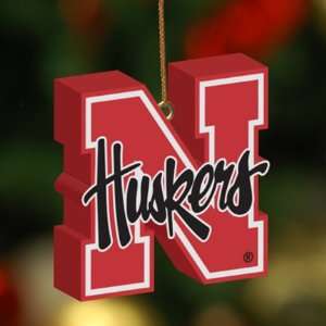 Nebraska Cornhuskers Team 3D Logo Ornament NCAA College Athletics Fan 
