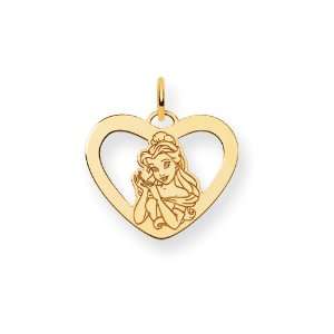  14kt Disney Belle Heart Charm Jewelry