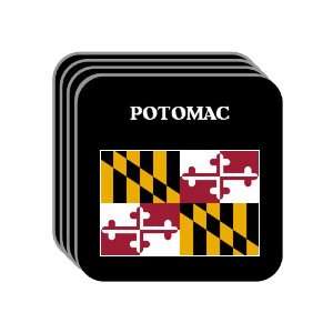 US State Flag   POTOMAC, Maryland (MD) Set of 4 Mini Mousepad Coasters