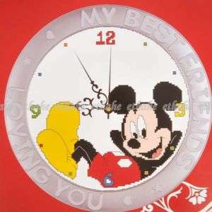 Mickey Mouse Clock Cross Stitch Chart Pack Floss E1G1GC  