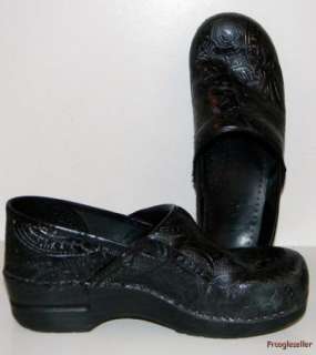 Dansko womens clogs shoes 9.5 M EUR 40 black leather  
