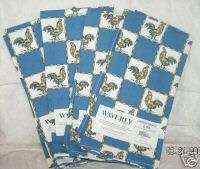 BEAUTIFUL ROOSTER WAVERLY FABRIC NAPKINS SET OF 4  
