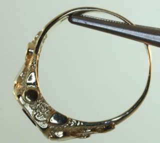   gold diamond onyx mens gents ring estate vintage antique 8.7g  