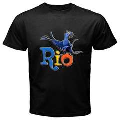 Rio The 3D Animation Movie Black T Shirt S to 3XL Men  