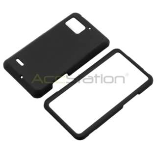   on Rubber Hard Case+3x Privacy Film For Motorola Droid Bionic XT875