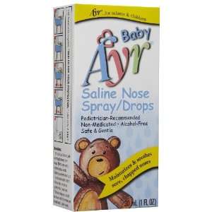  Ayr BabyS Saline Nose Spray, Drops 30 Ml/ pack, 4 pack 