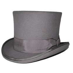Ferrecci Mens Grey Wool Top Hat  