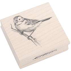 Inkadinkado Rubber/ Wood Sparrow Stamp  