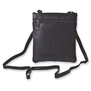  Black Leather Multi Pocket Sling Bag Jewelry