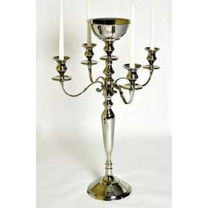  30 Inch Candelabra with Bowl Wide Arms