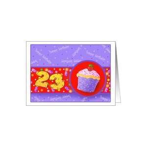  Cupcake Birthday Cards 23 Years Old Paper Greeting Cards 