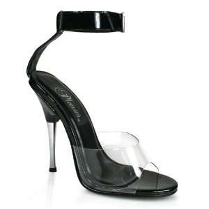  Pleaser Entice 102 5 Inch Ankle Strap Sandal With Metal 